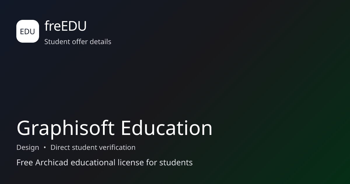 Graphisoft Education for students | freEDU