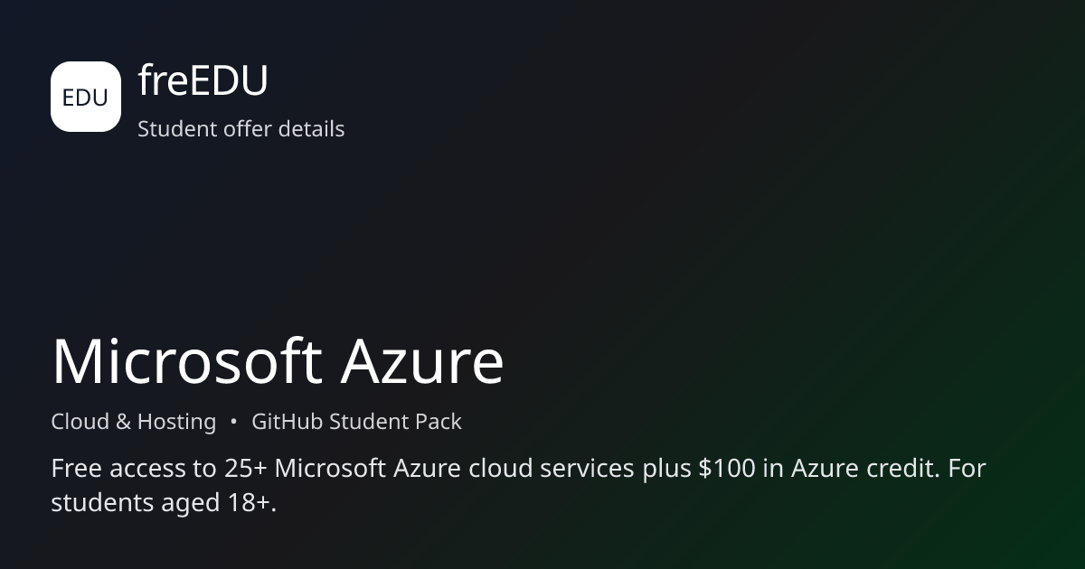 Microsoft Azure for students | freEDU